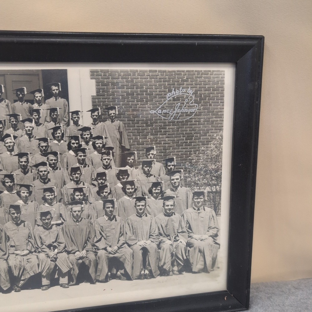 Vintage Anniston High School 1950 Class Graduation Photo Framed Lance Johnson - Picture 4 of 8